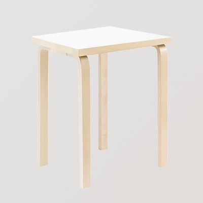 80C テーブル（60×60cm）ホワイト ラミネート